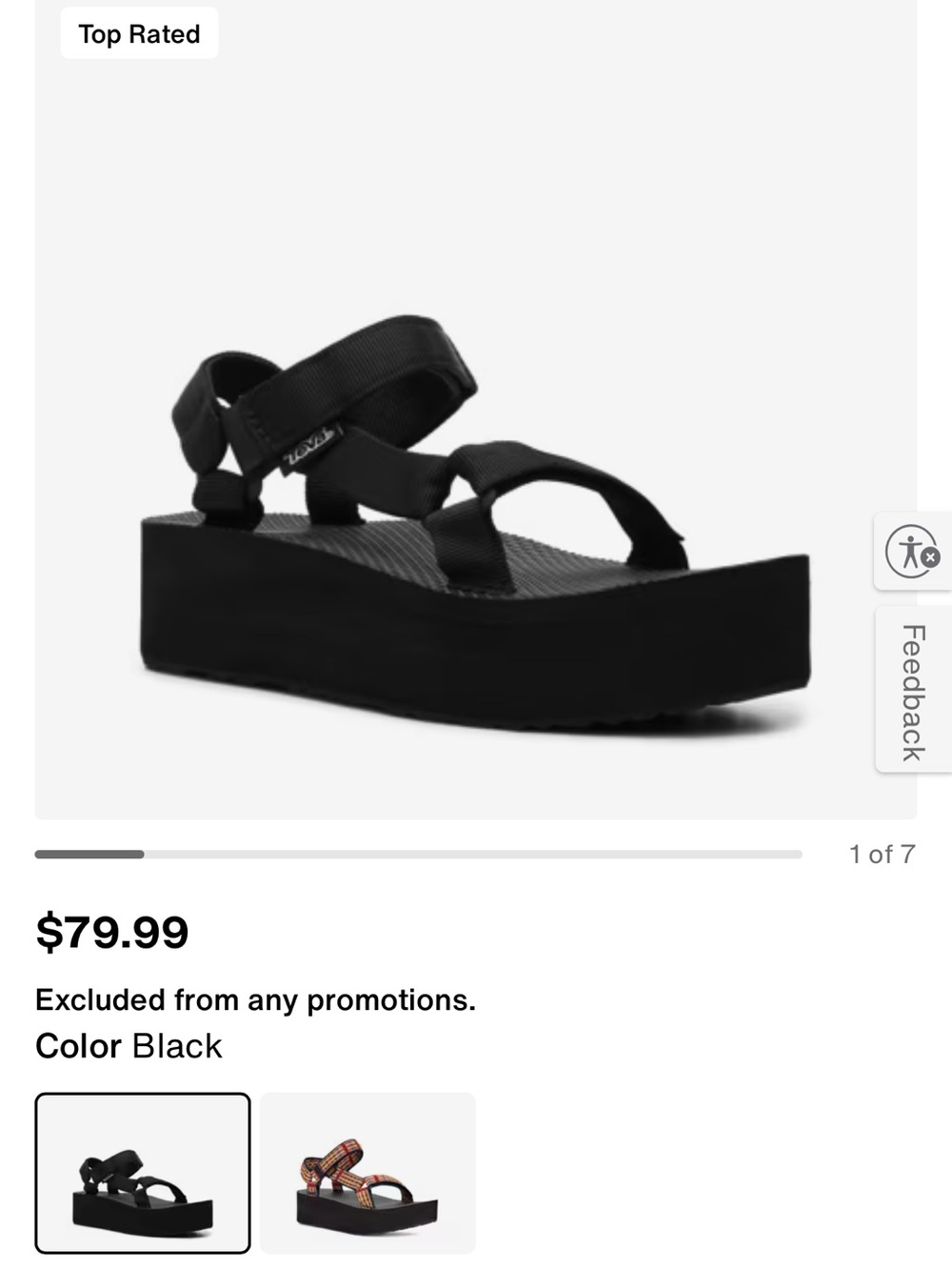 Teva women platform Adjustable Strap Sandals - Picture 5 of 5